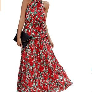 Floral halter dress